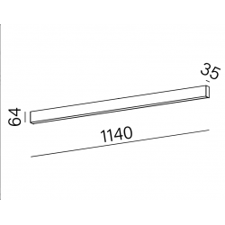 RAFTER 114 LED 3000K natynkowy czarny struktura 40531-M930-D9-00-12